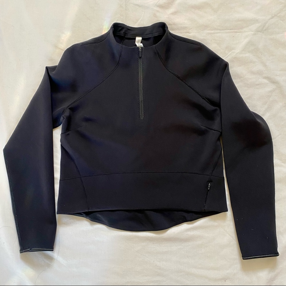 LuluLemon crop top zip up Sweat top Black 8
